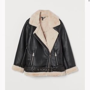 H&M Faux Shearling-detail Jacket size xs